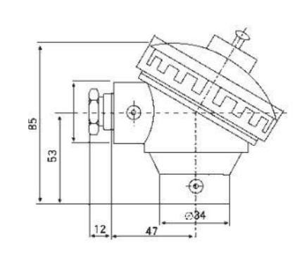 抗震熱電偶防水式接線盒示意圖